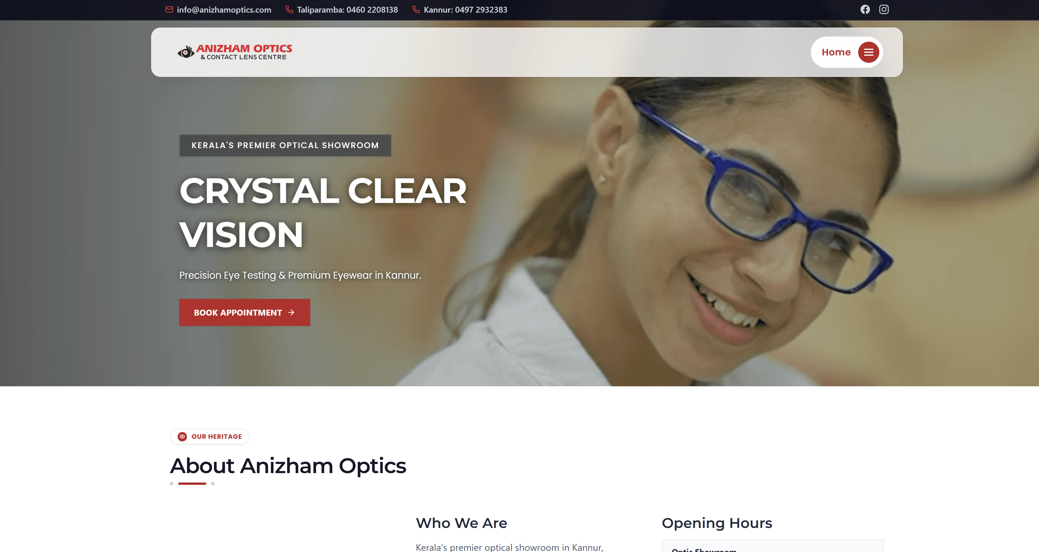 ANIZHAM OPTICS - Business Website by NullPlanets